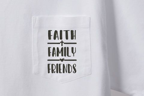 Faith Family Friends for Machine Embroidery Embroidery/Applique DESIGNS SvgOcean 