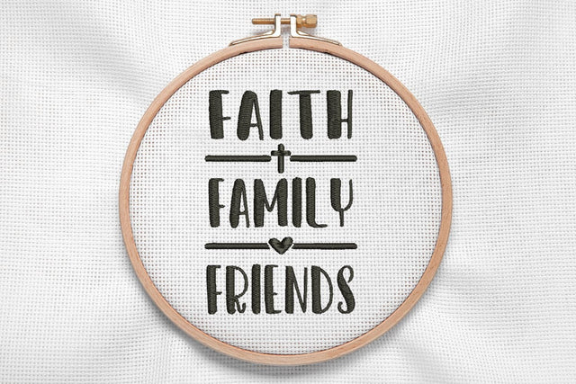 Faith Family Friends for Machine Embroidery Embroidery/Applique DESIGNS SvgOcean 