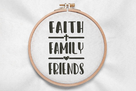 Faith Family Friends for Machine Embroidery Embroidery/Applique DESIGNS SvgOcean 