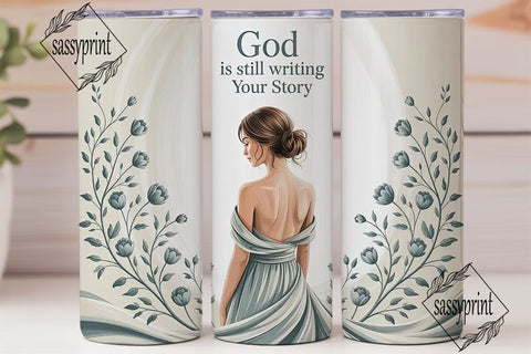 Faith Floral Woman 20oz Tumbler Wrap Sublimation sassyprint 