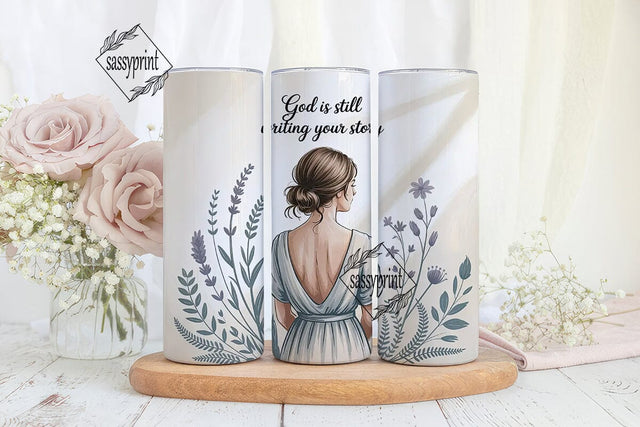 Faith Floral Woman 20oz Tumbler Wrap Sublimation sassyprint 