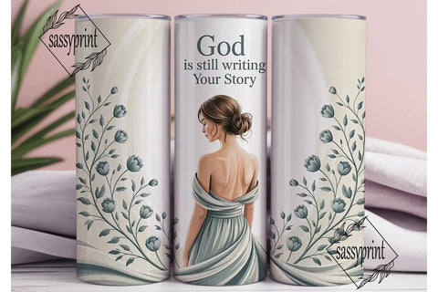Faith Floral Woman 20oz Tumbler Wrap Sublimation sassyprint 