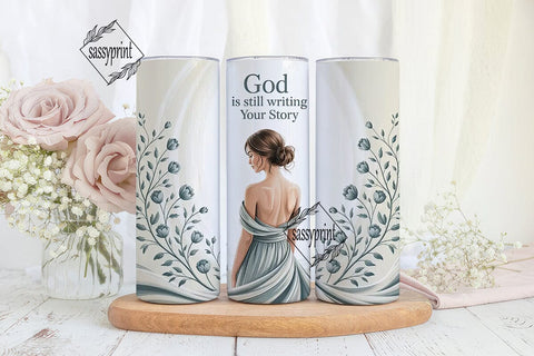 Faith Floral Woman 20oz Tumbler Wrap Sublimation sassyprint 