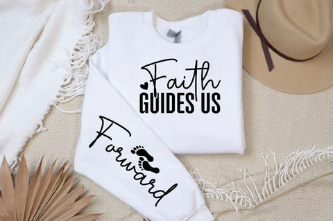 Faith Guides Us Sleeve SVG Design, Christian Sleeve SVG, Faith SVG Design, Jesus Sleeve SVG SVG Regulrcrative 
