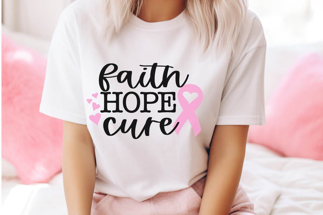 Faith Hope Cure SVG – Perfect for Cancer Awareness Projects SVG Silhouette School Blog Design Shop 