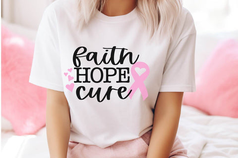 Faith Hope Cure SVG – Perfect for Cancer Awareness Projects SVG Silhouette School Blog Design Shop 