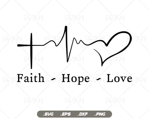 Faith Hope Love Heart SVG, Christmas Cut files, Faith svg, Peace Love svg, cricut files, Cut files, Digital Files SVG DesignDestine 