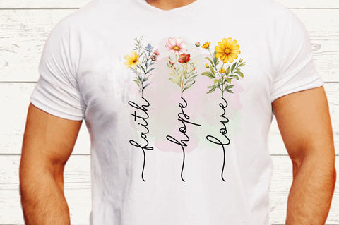 Faith Hope Love Sublimation Design Sublimation Regulrcrative 