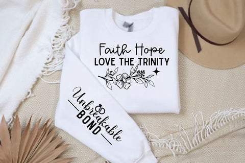 Faith Hope Love The Trinity Sleeve SVG Design, Christian Sleeve SVG, Faith SVG Design, Jesus Sleeve SVG SVG Regulrcrative 