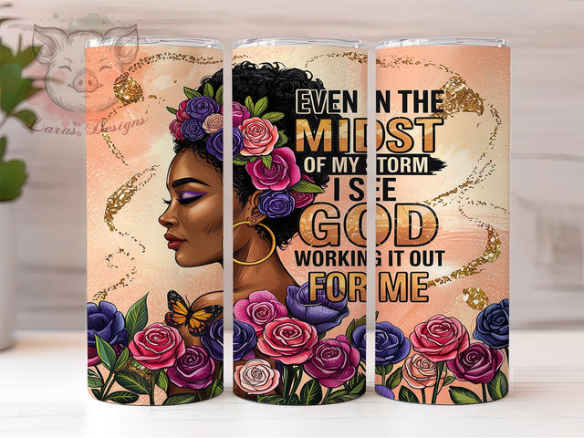 Faith I See God Quote Tumbler Wrap, I See God Design, 20oz Sublimation Wrap, Christian Quote Tumbler, Inspirational Religious Cup, Spiritual Drinkware, God Is With Me Tumbler Sublimation Lara' s Designs 