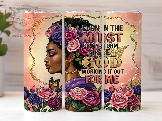 Faith I See God Quote Tumbler Wrap, I See God Design, 20oz Sublimation Wrap, Christian Quote Tumbler, Inspirational Religious Cup, Spiritual Drinkware, God Is With Me Tumbler Sublimation Lara' s Designs 