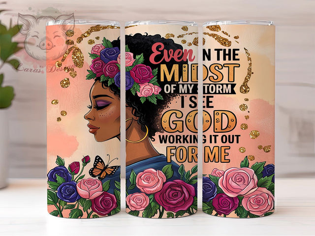 Faith I See God Quote Tumbler Wrap, I See God Design, 20oz Sublimation Wrap, Christian Quote Tumbler, Inspirational Religious Cup, Spiritual Drinkware, God Is With Me Tumbler Sublimation Lara' s Designs 