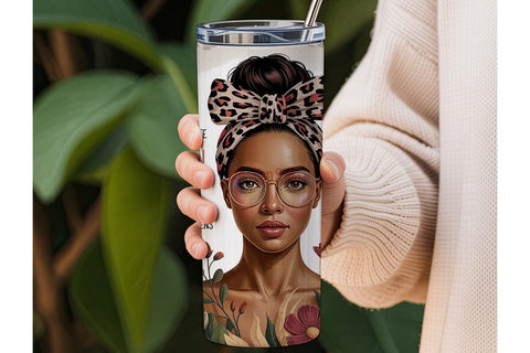 Faith-Inspired Woman 20oz Tumbler Wrap Sublimation DesignSVG 