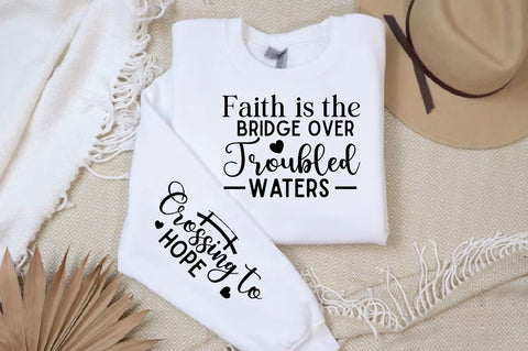 Faith is the Bridge Over Troubled Waters Sleeve SVG Design, Christian Sleeve SVG, Faith SVG Design, Jesus Sleeve SVG, Religious Sleeve SVG SVG Regulrcrative 