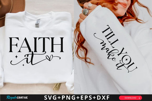 Faith it Sleeve SVG Design, Christian Sleeve SVG, Faith SVG Design, Jesus Sleeve SVG SVG Regulrcrative 
