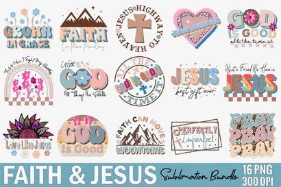 Faith & Jesus Sublimation Design Bundle Sublimation SVGArt 