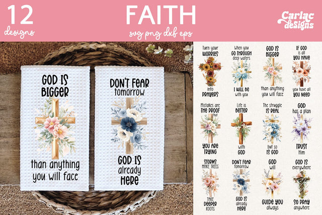 Faith Kitchen Towel Sublimation Bundle Sublimation Carla C Designs 