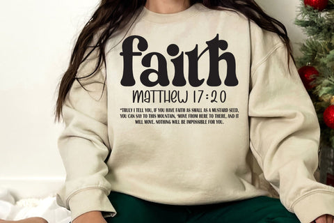 faith matthew 17:20 svg Design, Christian svg, Religious svg, Jesus svg, Worship svg, Bible Verse svg, Worthy svg, Faith svg SVG DesignDestine 