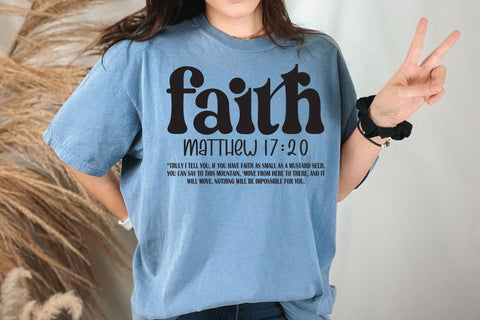 faith matthew 17:20 svg Design, Christian svg, Religious svg, Jesus svg, Worship svg, Bible Verse svg, Worthy svg, Faith svg SVG DesignDestine 