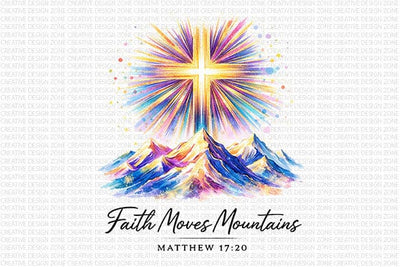 Faith Moves Mountains PNG Matthew 17:20 Christian Sublimation SVG BillahCrafts 