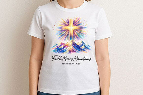 Faith Moves Mountains PNG Matthew 17:20 Christian Sublimation SVG BillahCrafts 