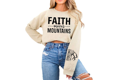 Faith Moves Mountains Sleeve SVG Design, Christian Sleeve SVG, Faith SVG Design, Jesus Sleeve SVG SVG Regulrcrative 