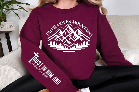Faith Moves Mountains Sleeve SVG Design SVG Regulrcrative 