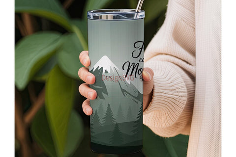 Faith Moves Mountains Tumbler Wrap Sublimation DesignSVG 