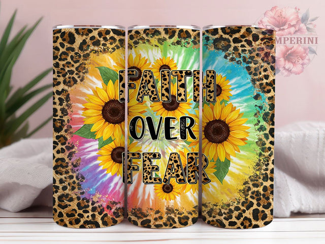 Faith Over Fear 20oz Tumbler, Christian Bible Verse Mug, Religious Inspiration Cup, Scripture Tumbler Wrap, Spiritual Gift Design, Jesus Faith Wrap, Sublimation Tumbler Wrap Sublimation Li Zamperini 