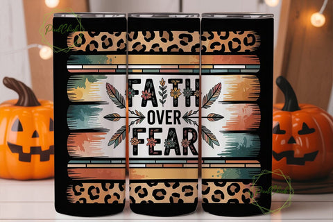 Faith Over Fear 20oz Tumbler Wrap Sublimation PixelChick 