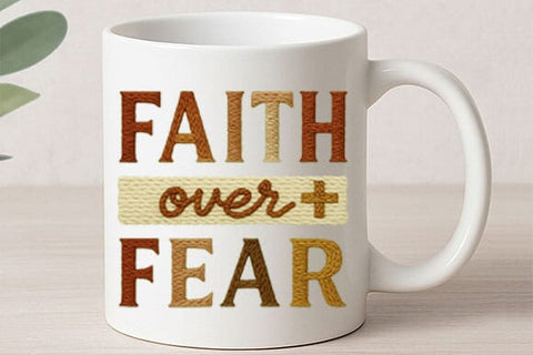 Faith Over Fear PNG Christian Quote SVG BillahCrafts 