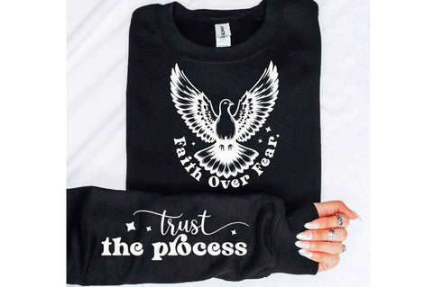 Faith Over Fear Sleeve SVG, Boho Inspirational SVG, Love Yourself SVG, Positive Quotes SVG Design SVG Regulrcrative 