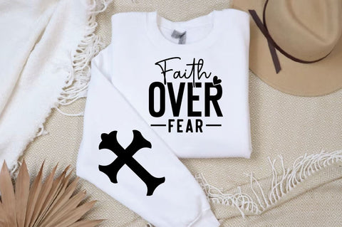 Faith Over Fear Sleeve SVG Design, Christian Sleeve SVG, Faith SVG Design, Jesus Sleeve SVG SVG Regulrcrative 