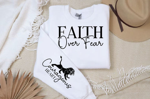 Faith Over Fear Sleeve SVG Design, Christian Sleeve SVG, Faith SVG Design, Jesus Sleeve SVG SVG Regulrcrative 