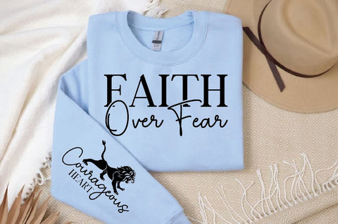 Faith Over Fear Sleeve SVG Design, Christian Sleeve SVG, Faith SVG Design, Jesus Sleeve SVG SVG Regulrcrative 