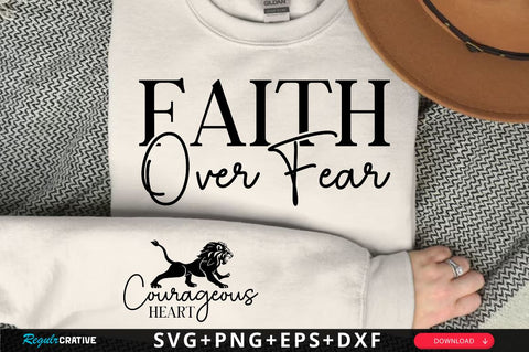 Faith Over Fear Sleeve SVG Design, Christian Sleeve SVG, Faith SVG Design, Jesus Sleeve SVG SVG Regulrcrative 