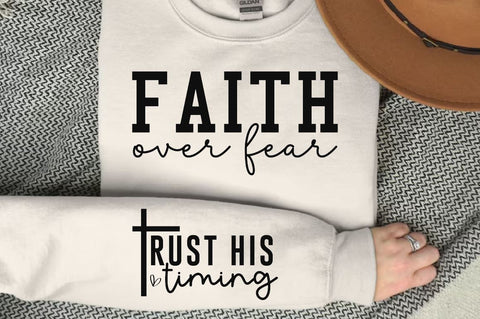 Faith over fear Sleeve SVG Design, Christian Sleeve SVG, Faith SVG Design, Jesus Sleeve SVG SVG Regulrcrative 