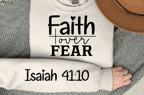Faith Over Fear Sleeve SVG Design SVG Regulrcrative 