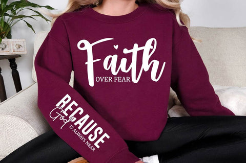Faith Over Fear Sleeve SVG Design SVG Regulrcrative 