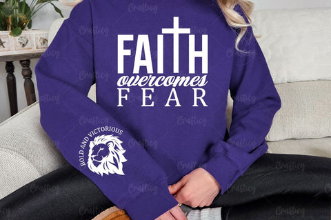 Faith Overcomes Fear Sleeve SVG Design SVG Designangry 