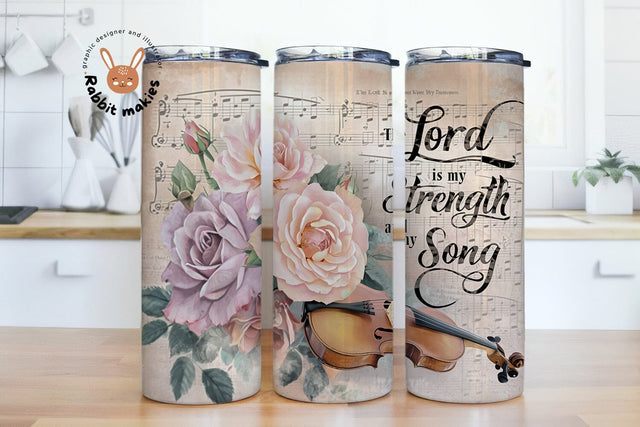 Faith Quote Tumbler, Religious Floral Tumbler, Design Downloads, Skinny Tumbler Sublimation Rabbitmakies 