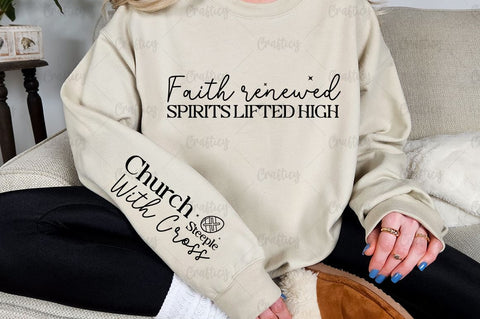 Faith renewed spirits lifted high Sleeve SVG Design SVG Designangry 