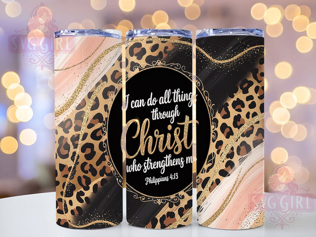 Faith & Scripture Christian Tumbler Wrap, Faith Based Design, Religious Scripture Art, Bible Verse Wrap, Inspirational Christian Gift, Philippians Tumbler Design, Christian Faith Decor Sublimation SvggirlplusArt 