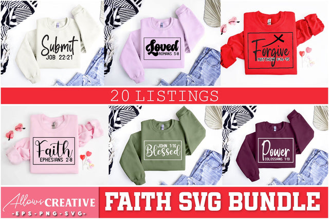 Faith Svg bundle, Religious Svg Bundle,Religious Quotes Bundle, Christian Svg, Graceful Quotes, Christian Sayings Bundle,Faith Quotes Svg SVG Creativeart88 