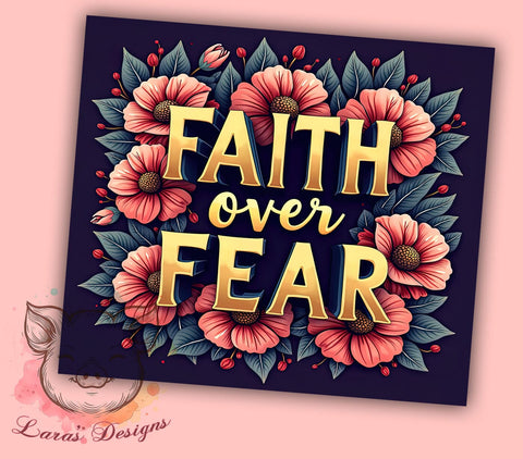 Faith Tumbler, Bible Verse Tumbler, Christian Gift, Motivational Mug, Inspirational Drinkware, Religious Sublimation, 20oz Tumbler Wrap Sublimation Lara' s Designs 