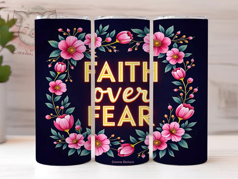 Faith Tumbler, Bible Verse Tumbler, Christian Gift, Motivational Mug, Inspirational Drinkware, Religious Sublimation, 20oz Tumbler Wrap Sublimation Lara' s Designs 