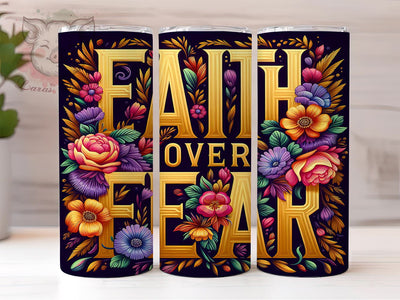 Faith Tumbler, Bible Verse Tumbler, Christian Gift, Motivational Mug, Inspirational Drinkware, Religious Sublimation, 20oz Tumbler Wrap Sublimation Lara' s Designs 