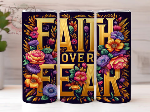 Faith Tumbler, Bible Verse Tumbler, Christian Gift, Motivational Mug, Inspirational Drinkware, Religious Sublimation, 20oz Tumbler Wrap Sublimation Lara' s Designs 