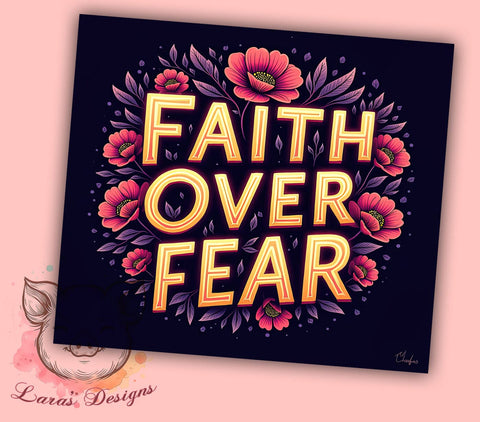 Faith Tumbler, Bible Verse Tumbler, Christian Gift, Motivational Mug, Inspirational Drinkware, Religious Sublimation, 20oz Tumbler Wrap Sublimation Lara' s Designs 