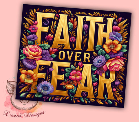 Faith Tumbler, Bible Verse Tumbler, Christian Gift, Motivational Mug, Inspirational Drinkware, Religious Sublimation, 20oz Tumbler Wrap Sublimation Lara' s Designs 
